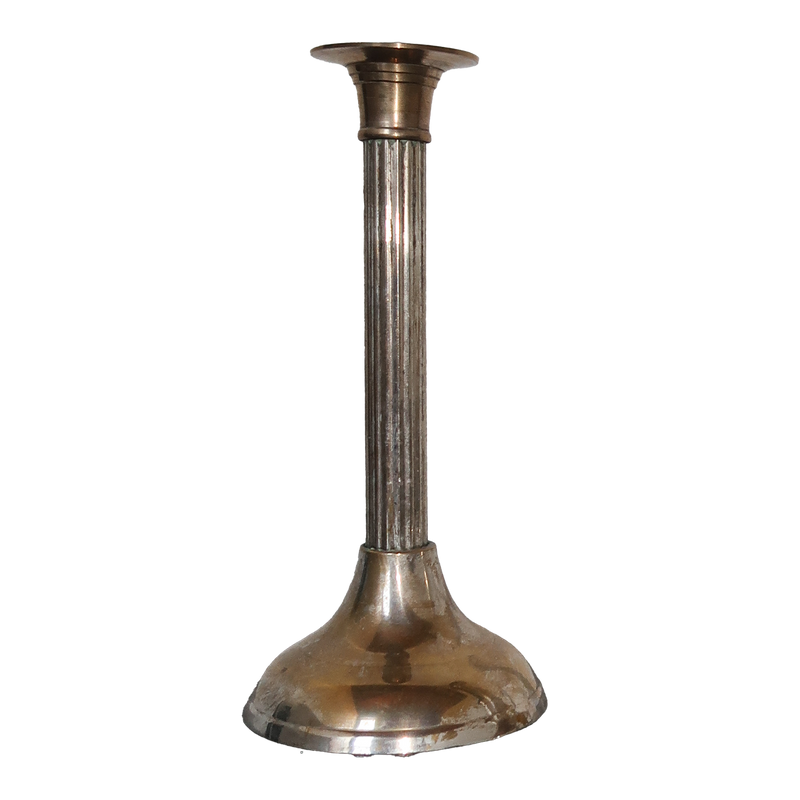 Silver Column Candlesticks
