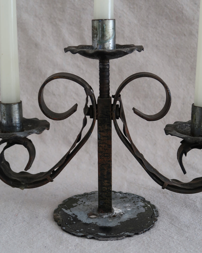 Wrought Iron Gothic Candelabra