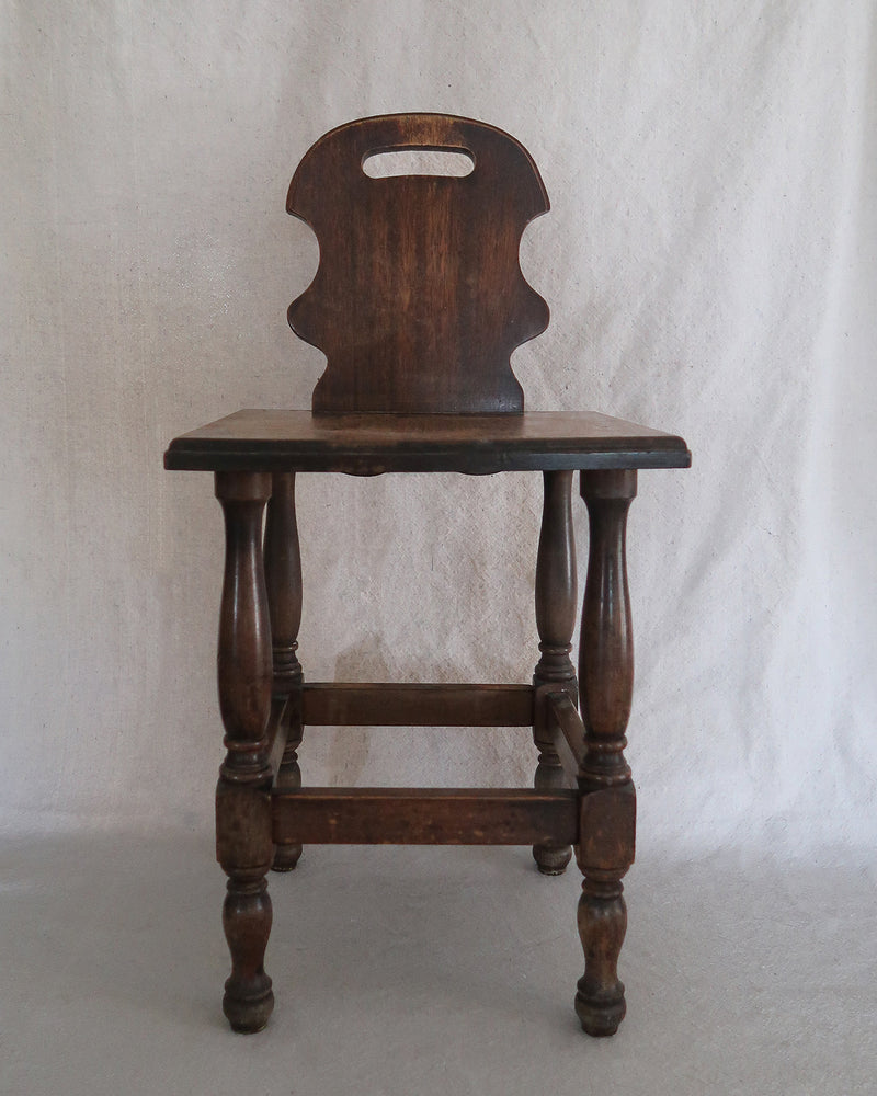 18th-Century Oak Hall Chair