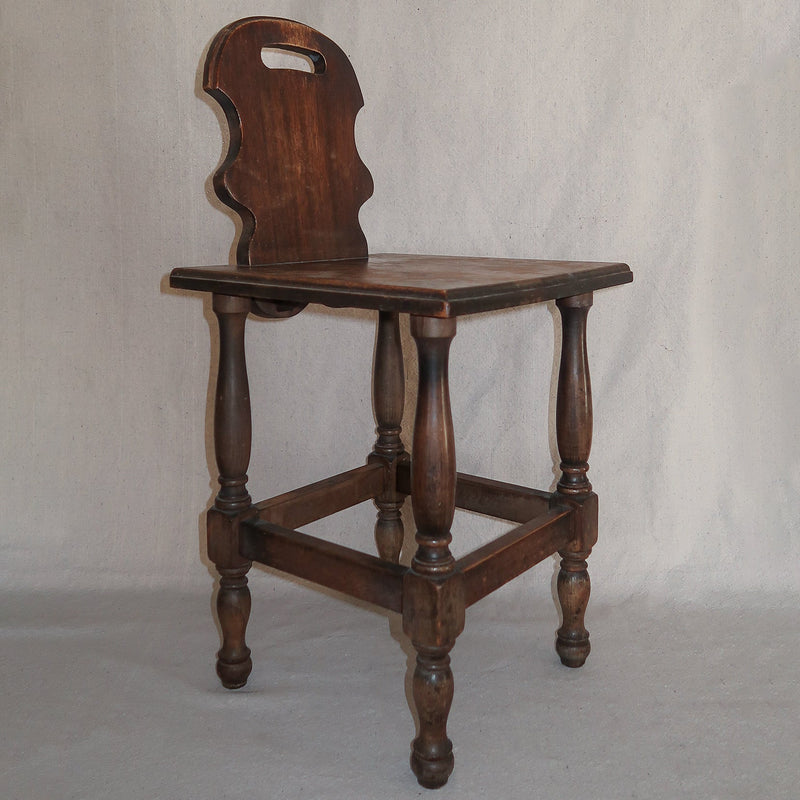18th-Century Oak Hall Chair