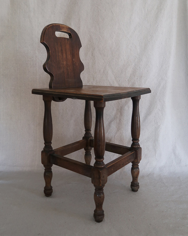 18th-Century Oak Hall Chair