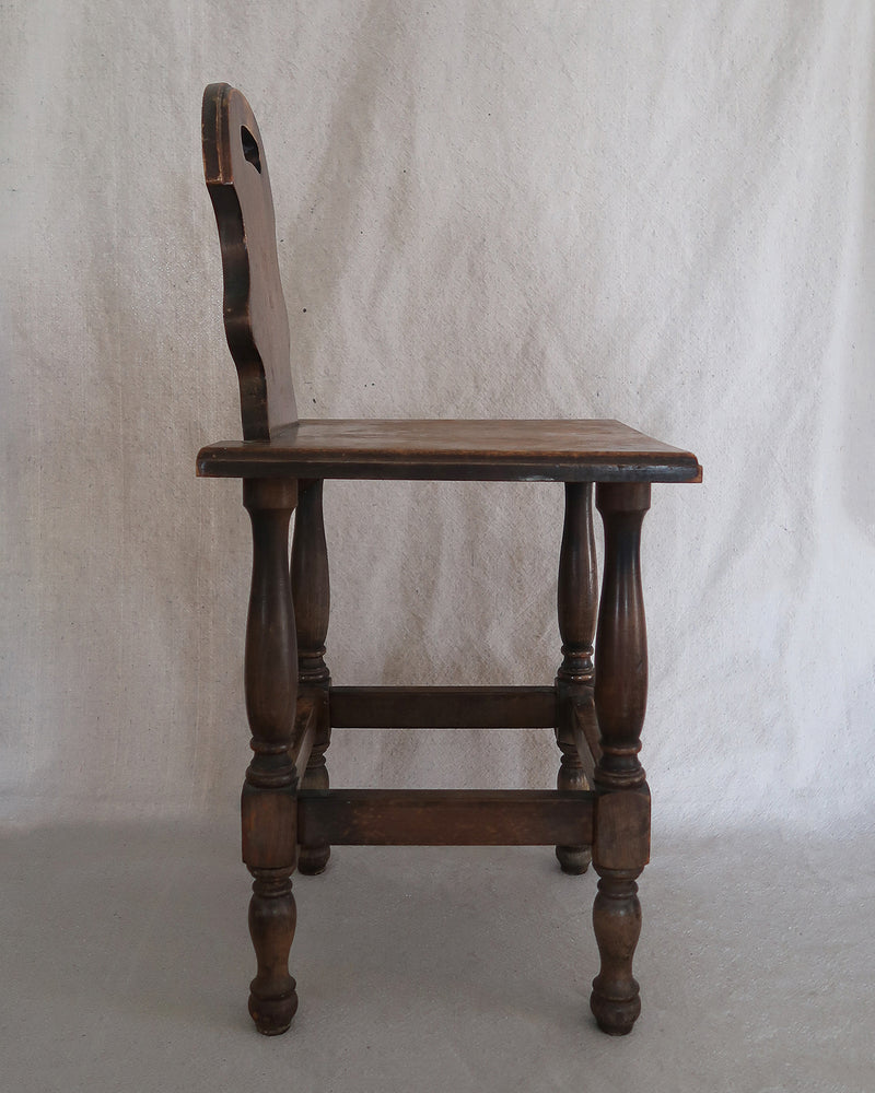 18th-Century Oak Hall Chair