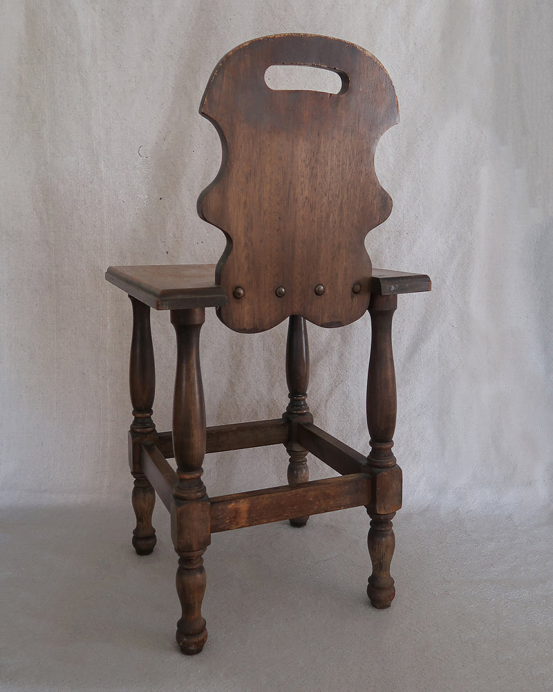 18th-Century Oak Hall Chair