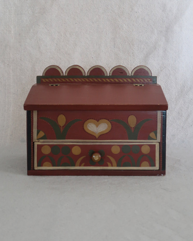Hand-Painted Folk Art Box