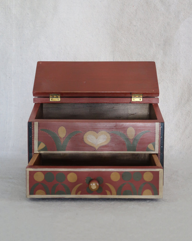 Hand-Painted Folk Art Box