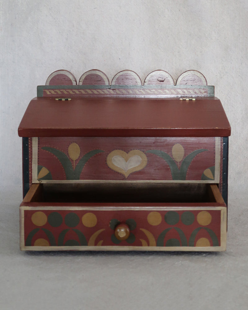 Hand-Painted Folk Art Box