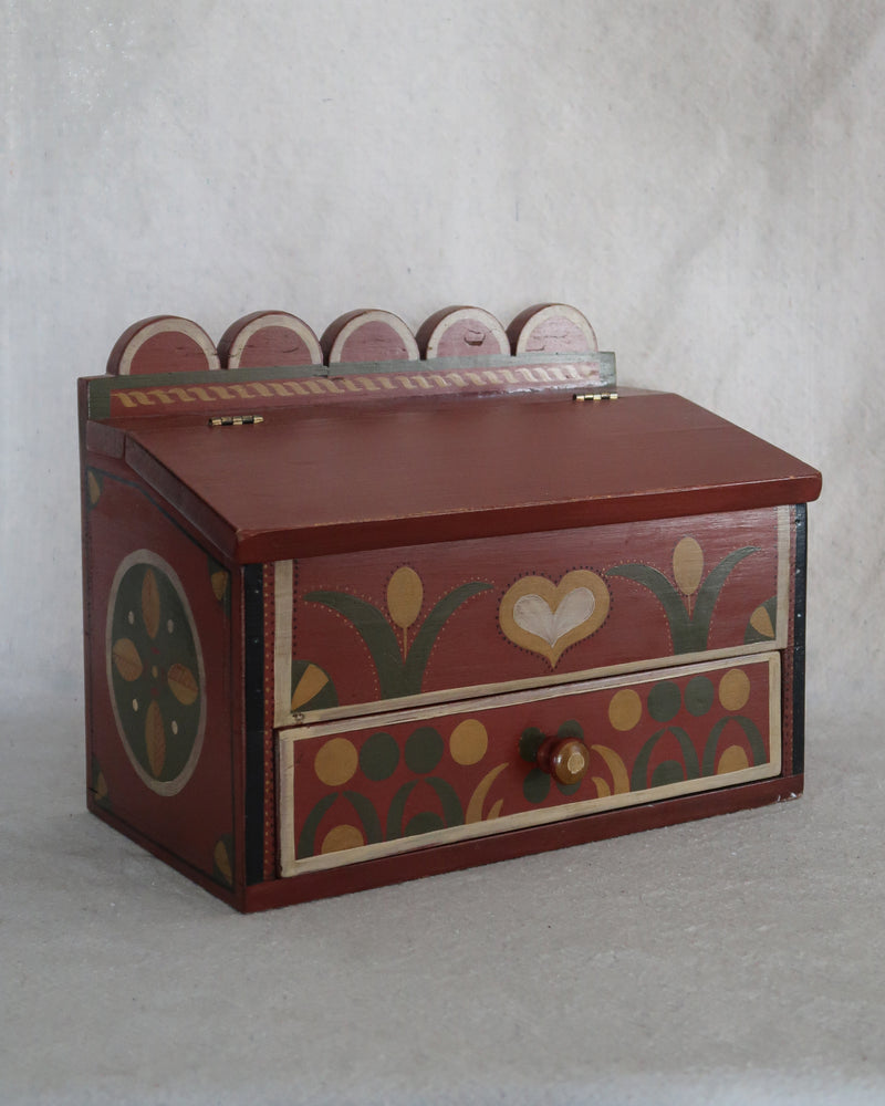 Hand-Painted Folk Art Box