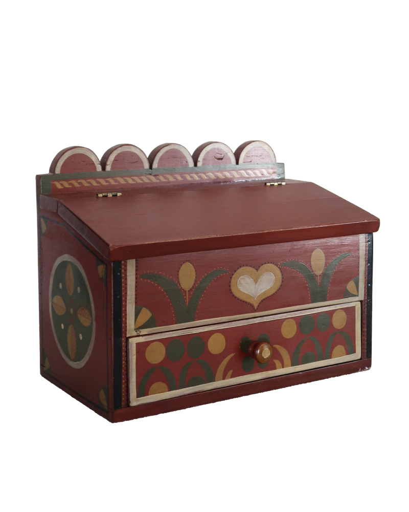 Hand-Painted Folk Art Box