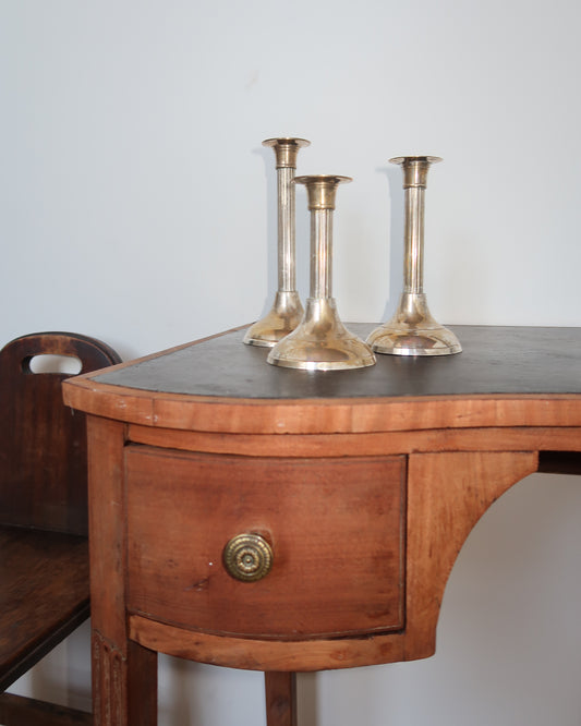 Silver Column Candlesticks