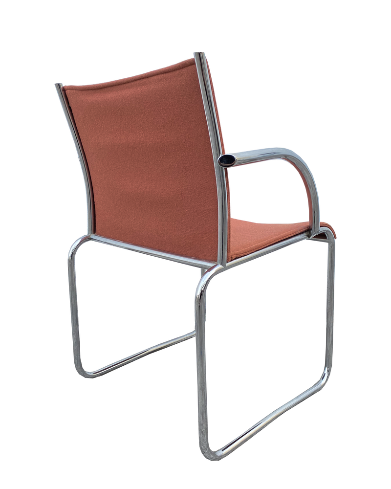 Rare Orange Richard Schultz's Knoll 1407 Chair