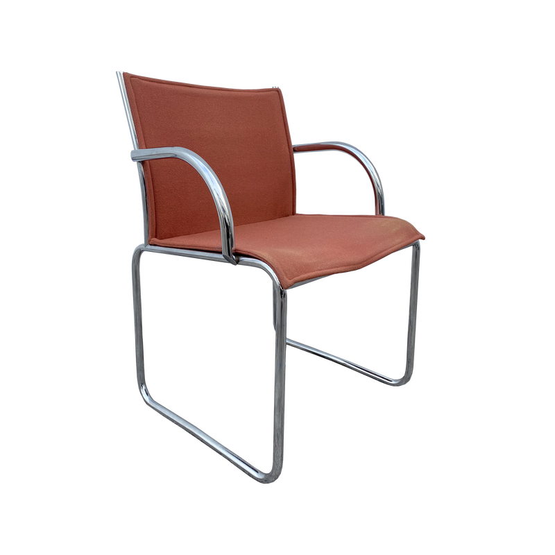 Rare Orange Richard Schultz's Knoll 1407 Chair