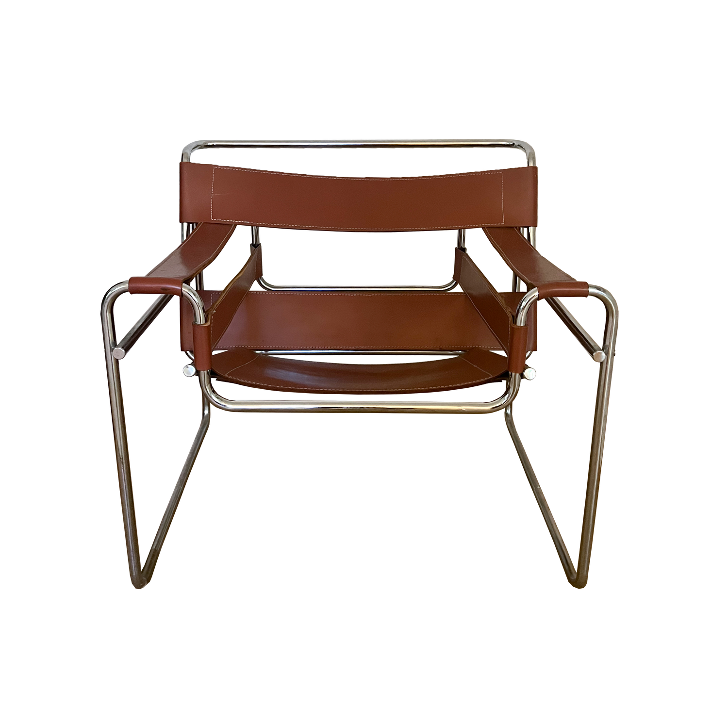 Brown Marcel Breuer Style Wassily Chair